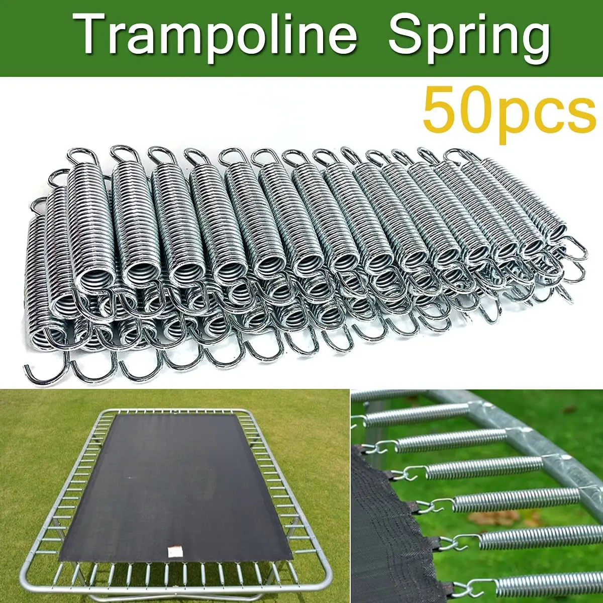 5.5" Trampoline Springs Galvanized Steel Replacement Durable High Tensile 50PCS 