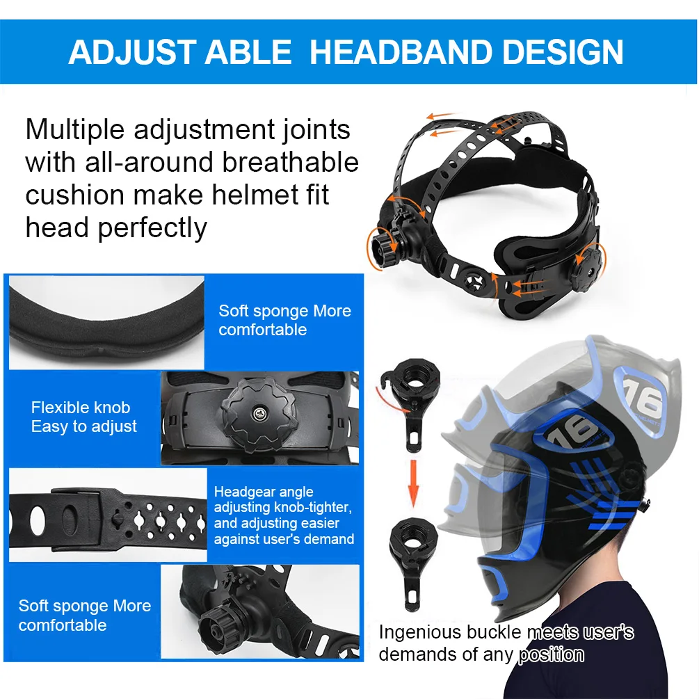 HITBOX LY800F Extra Large View Solar Welding Helmet Auto Darkening Welding Helmet Can Get Some Welding Gifts