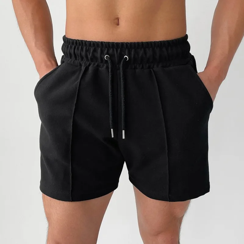 Wholesale Custom Heavy Weight Drawstring Summer Street Wear Loose Men Casual Jogger Shorts719_voghion.com