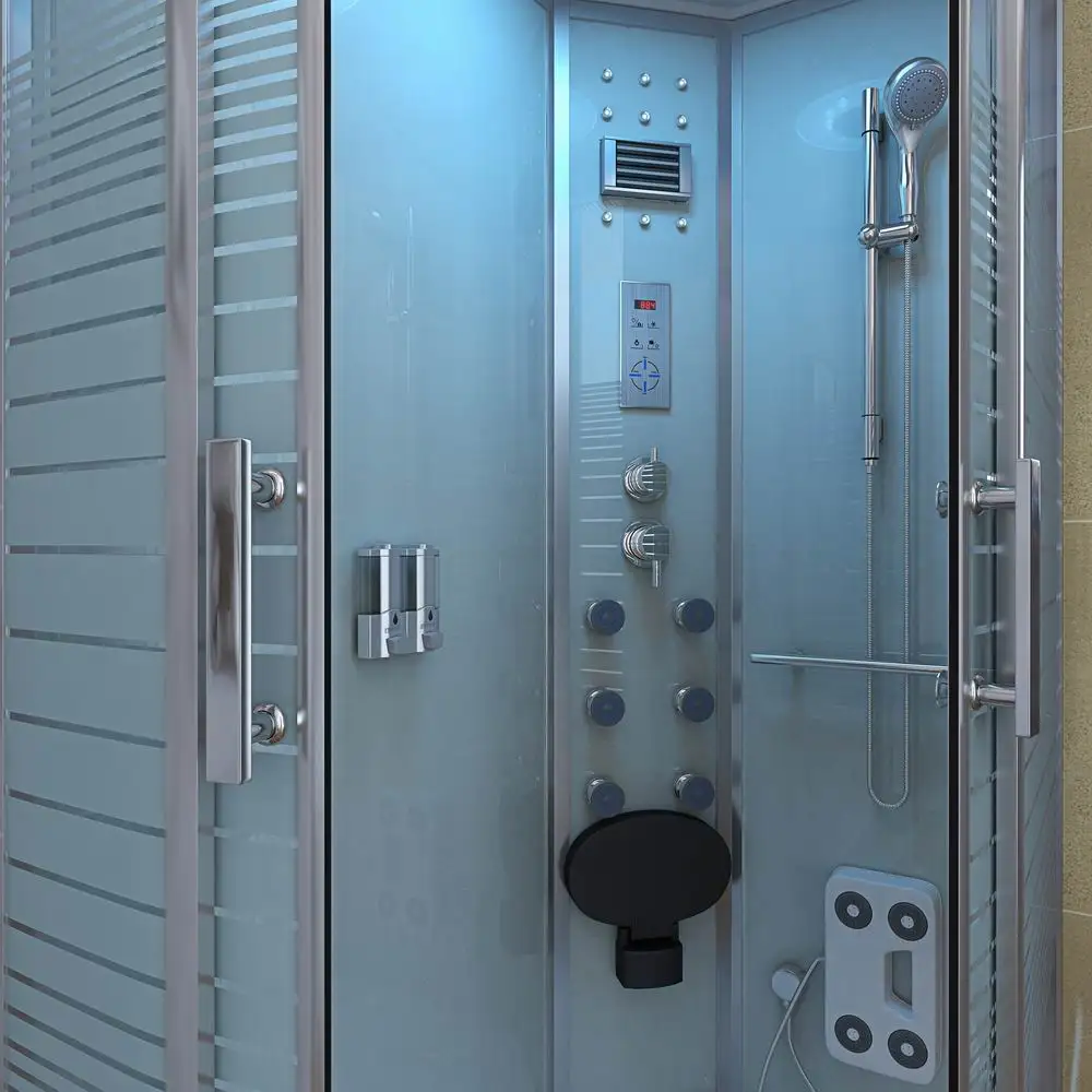 Shower Steam Room Luxury Corner Standing Massage Function Steam Shower