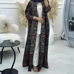High Quality Women's Elegant Abaya Pleated Long Robe Fashionable Middle Eastern Abaya Casual Dubai Abaya