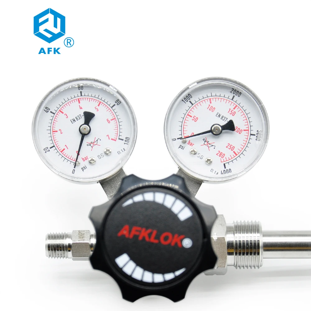 4000psi одноступенчатый газовый регулятор высокого давления Регулятор газа азота CO2 регулятор клапана впускное соединение CGA590