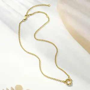 European American Simple Fashion Accessories Size Ring Design Clavicle Bamboo Stainless Steel Vacuum Gold Plated