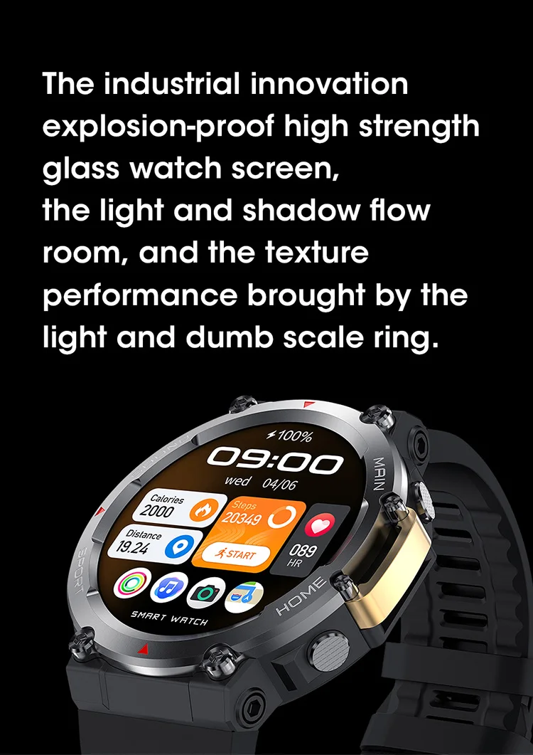 2024 Men's Smartwatch Bt Call Voice Assistant Smart Bracelet Smart ...