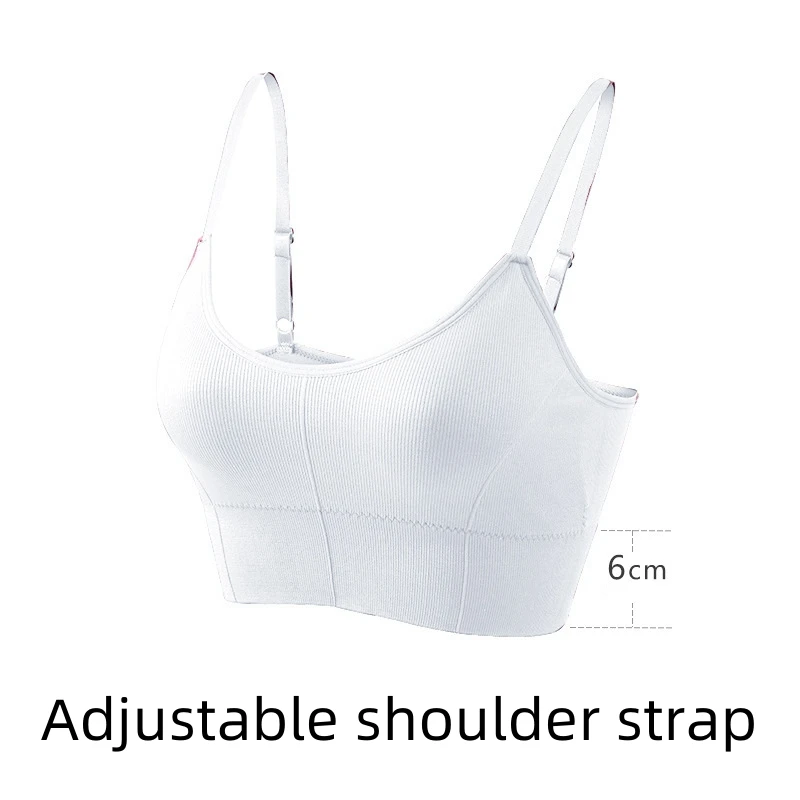 product manufactory wholesale threaded beautiful back wrap fitness women shoulder seamless adjustable straps wire free yoga sport bra-57