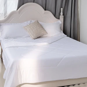 Wholesale Embroidered White Quilted Cooling Duvet Blanket Thin for Hot Sleepers Summer Use for Home