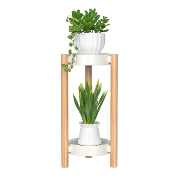 Natural Bamboo Pot Stand for 15cm Flower Pots main image 1