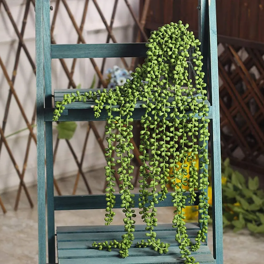 Artificial Succulents Hanging Plants, Artificial String of Pearls Greenery Plants,Decoration for Wall, Home,Garden
