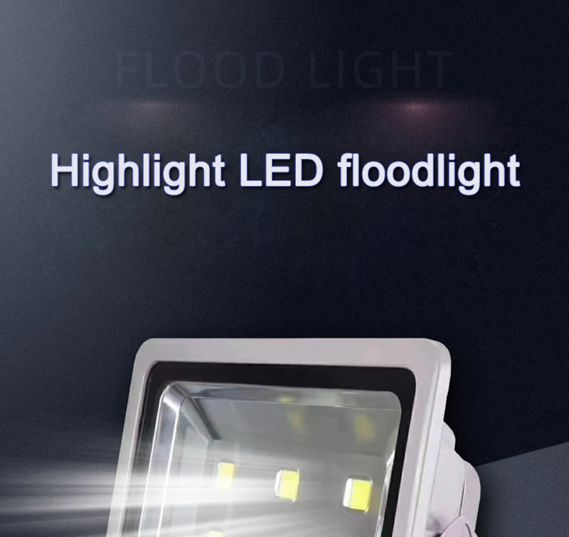 ไฟฟลัดไลท์ LED 30W 150W สีขาวหรี่แสงได้กันน้ำอลูมิเนียมกันระเบิดสำหรับไฟแนวนอน