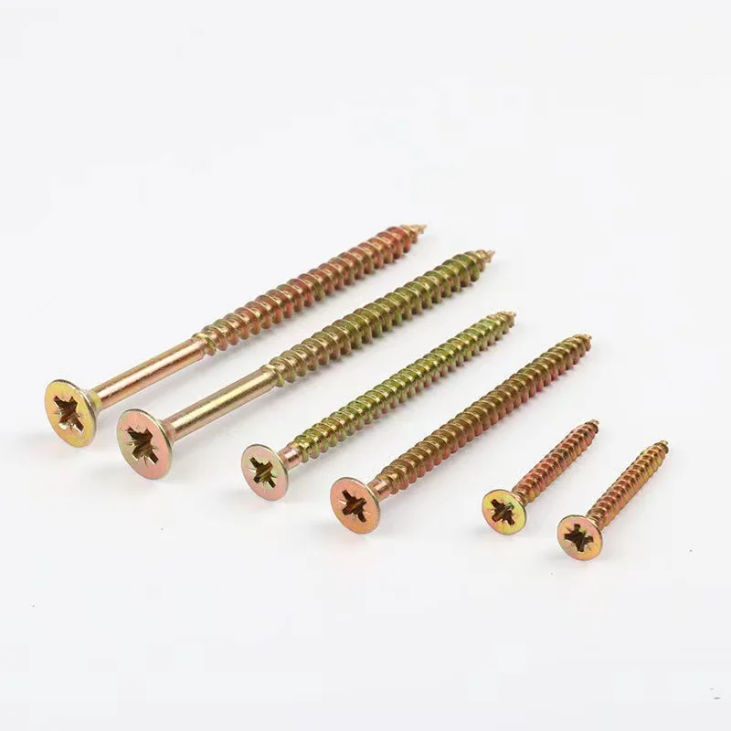 Wholesale Price Yellow Zinc Plated Countersunk Head Mdf Furniture Screw ...