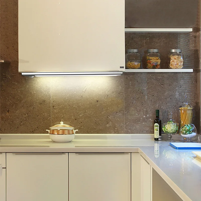 Led Kitchen Light Hand Scan Sweep Tube Cabinet Lamp Motion Sensor Magnetic Stick Under Bed Bar Lighting