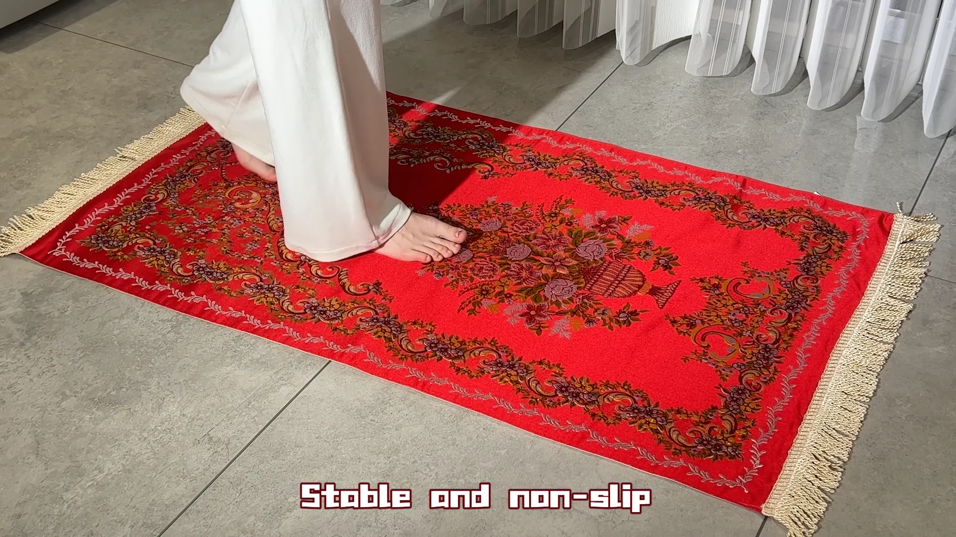 Islamic Turkish Islam Muslim Halal Foldable Chenille Praying Carpet ...