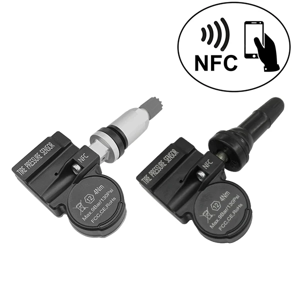 NFC TPMS Sensor Programmed by Smartphone App Android Ios Wireless Tire Pressure Monitoring System Tpms With Internal Sensors