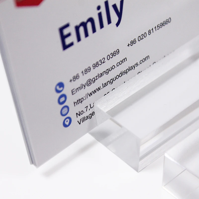 Custom Acrylic Business Name Card Display Holder Logo Printing Name ...