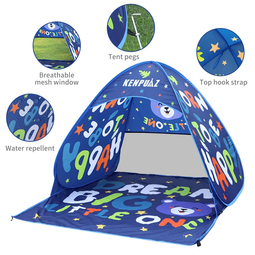 High Quality Beach Waterproof Family Tent Children Outdoor Camping Kids Tents Ventilate Pop up Open Portable for Baby Sun Shade