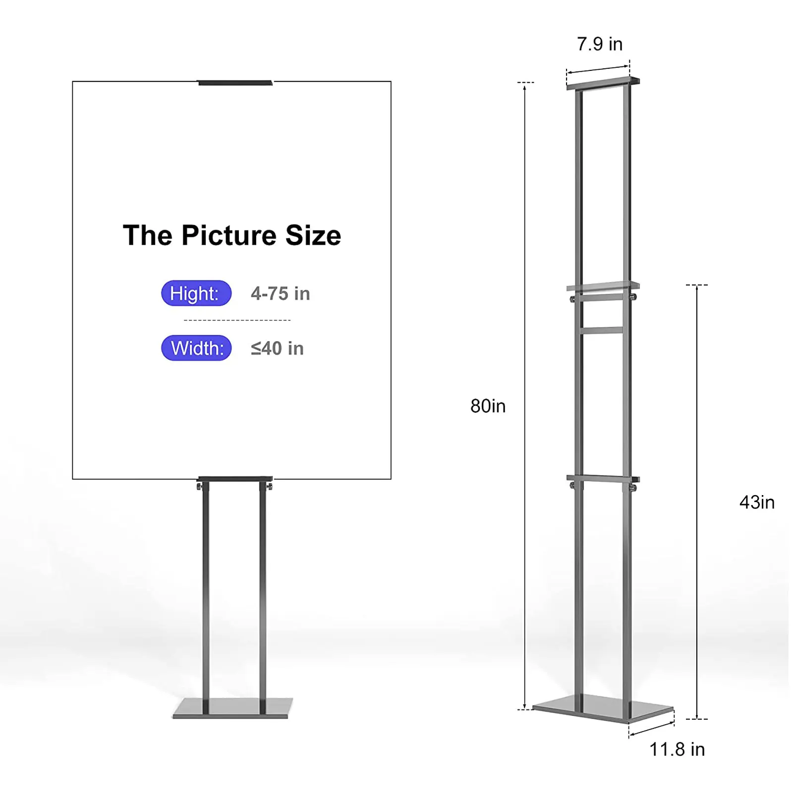 Cydisplay Cardboard Poster Board Stand A4 Poster Double Sided Floor ...