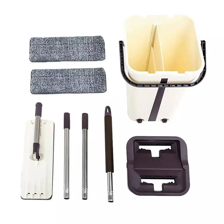 Съемная швабра с поворотом на 360 градусов ручка из нержавеющей стали вращающаяся Швабра для отжима плоская уборки