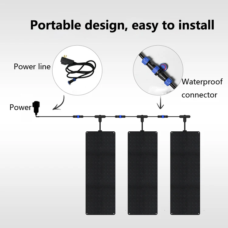 Custom Driveway Ice Melting Mat Outdoor Heated Snow Pvc Heated Driveway