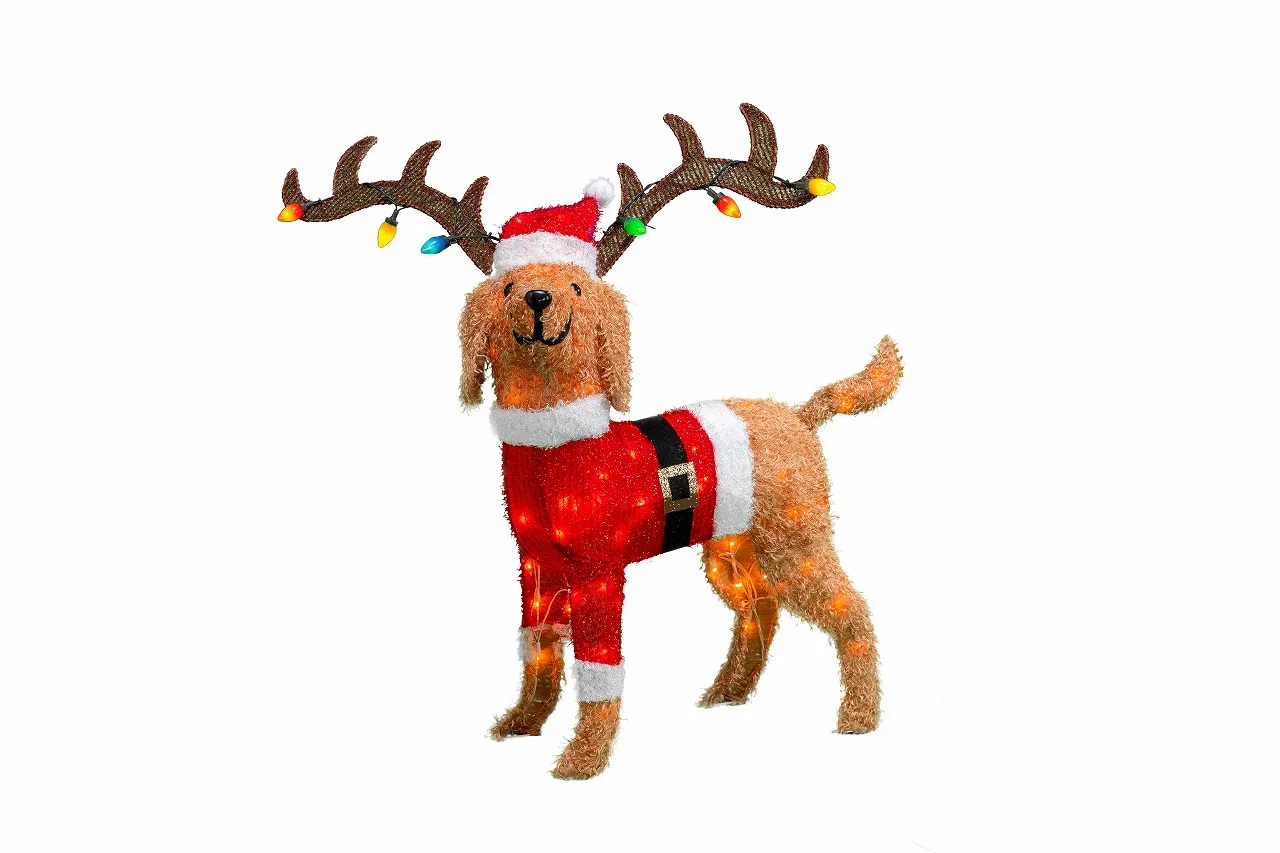 32IN 70L LED Dog Motif Christmas Lights for Party and Park Decoration Festive Holiday Ornament manufacture