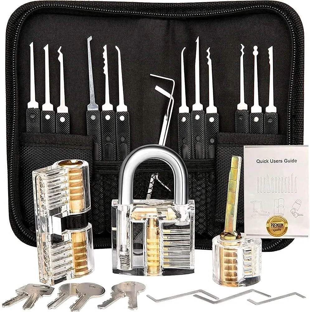 Professional Locksmith Factory Lock Pick Set Practice Lock Training ...