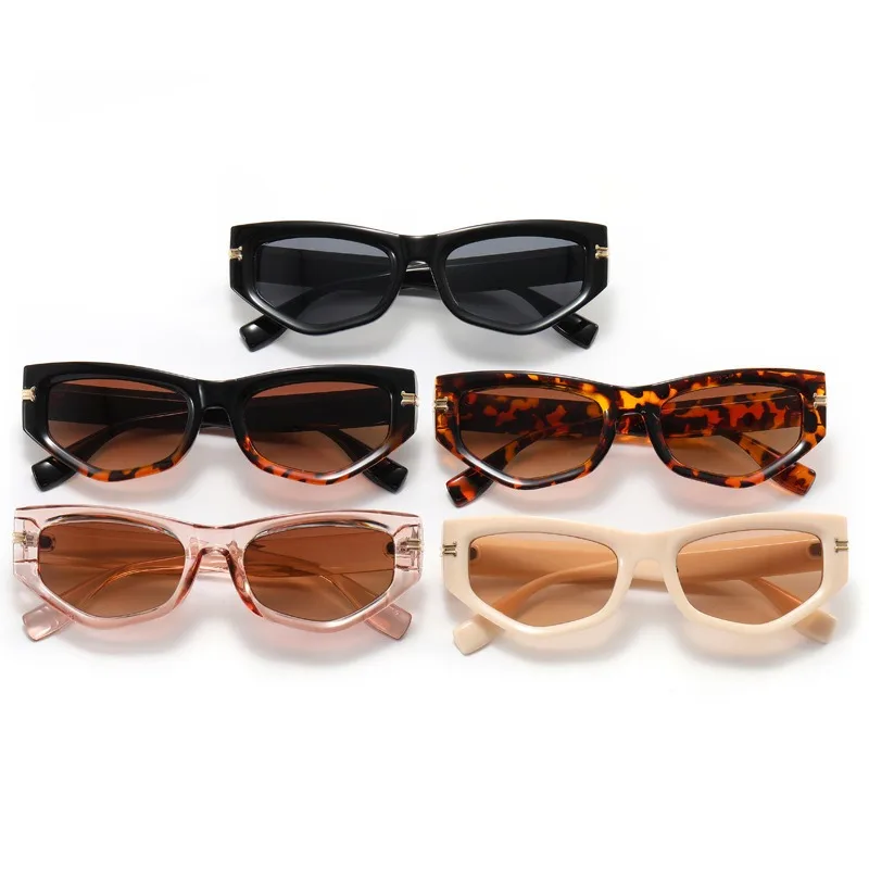 Custom Gold Metal Double Bridge Square Sunglasses for Men 