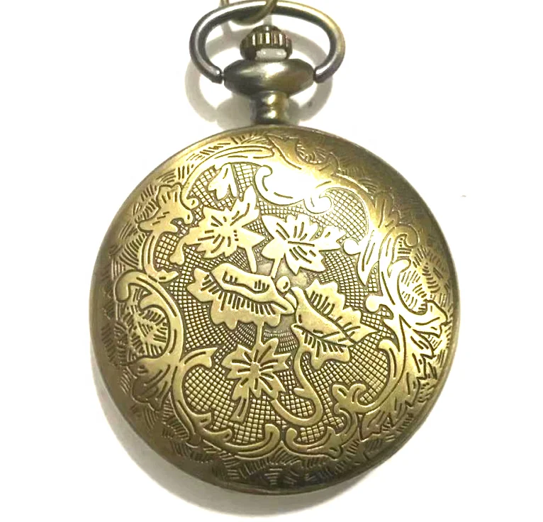 
Винтажные очаровательные кварцевые карманные часы с полыми розами, дизайн, Бронзовые женские часы с ожерельем, Старомодные Часы с подвеской 