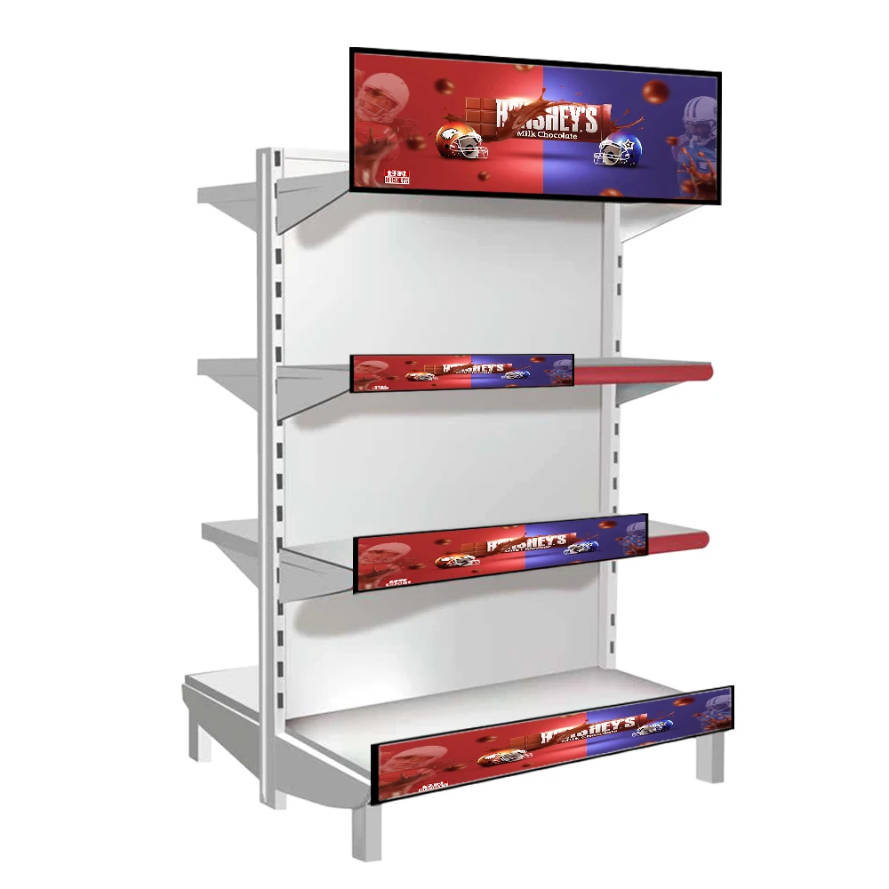 Supermarket Smart Shelf Edge Monitor CMS Stretched Advertising Playing Equipment Stretched bar Lcd Digital Signage