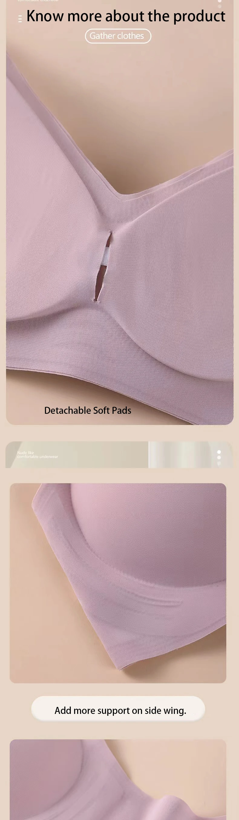 1715 Wholesale Women Glue Bralette With Thin Adjustable Straps Sexy