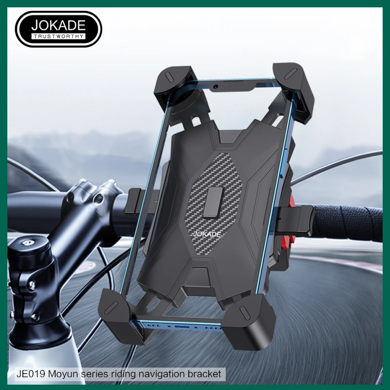 JOKADE Universal Bike Handlebar Mount Adjustable Bicycle Cycle Phone Holder Shockproof Bike Mobile Phone Holder for Motorcycle