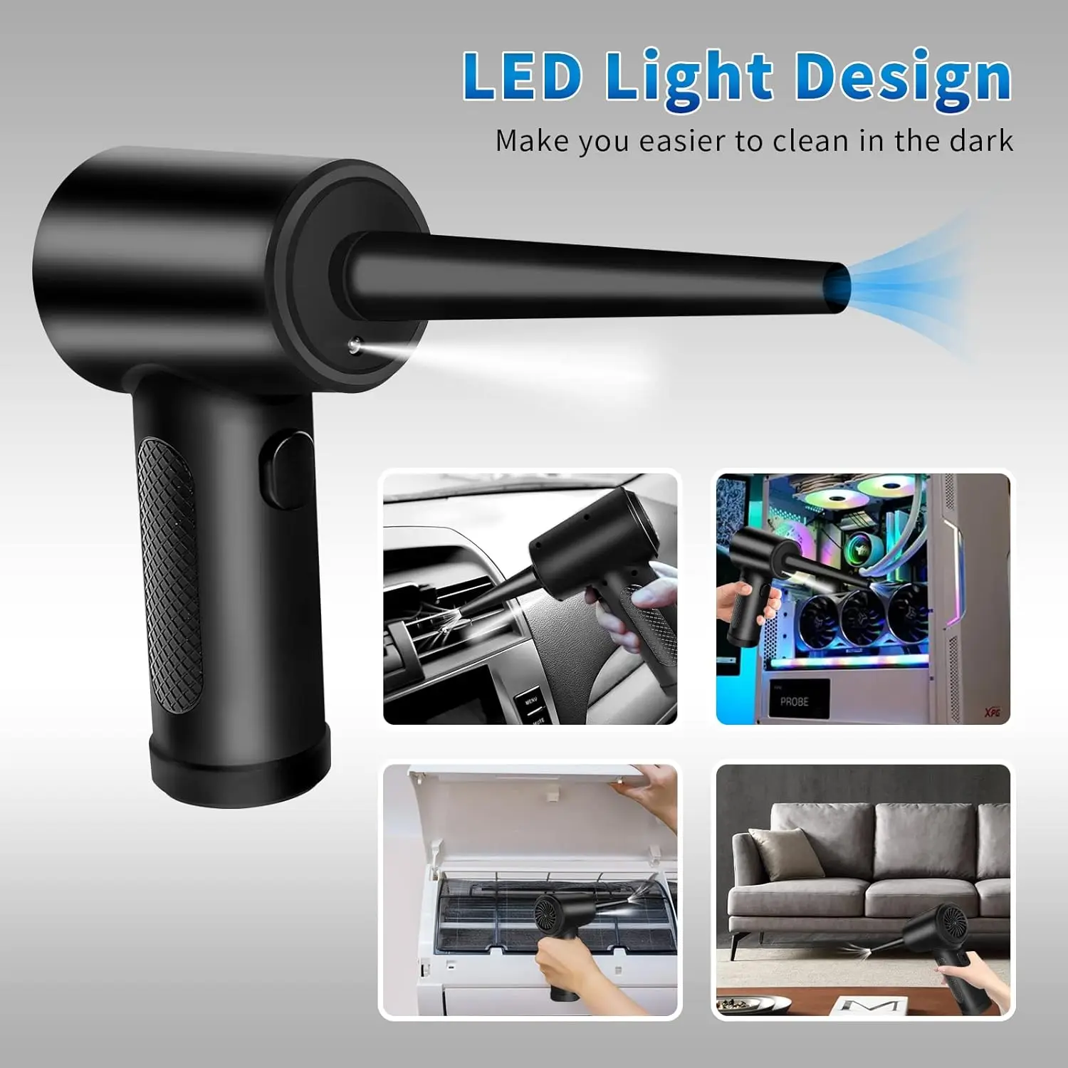 Electric Cordless 51000rpm Computer Keyboard air duster Mini Handheld Turbo Jet Fan Rechargeable Portable Barber air duster Jet