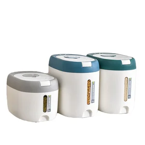 Japanese Style Large Capacity One-Click Open Rice Container Household Multi-Functional Insect-Proof Moisture-Proof Food Storage