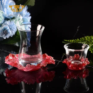 SAINT-VIEW Popular Restaurant Reusable Glassware Fancy Luxury Coffee Fruit Juice Tea Cup Wholesale