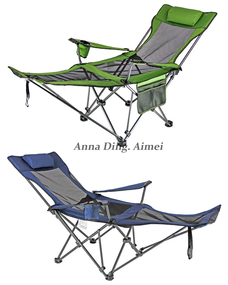 Outdoor Folding Reclining Beach Chair Mesh Leisure Garden Camping Recliner Lounge Beach Chairs
