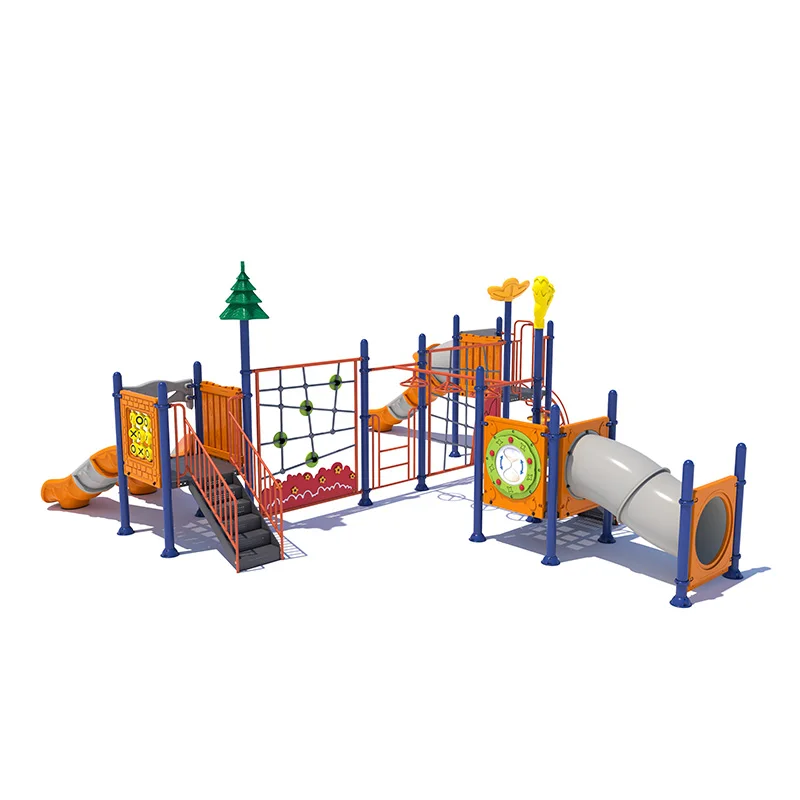 Feelkids ALT-24020CS Outdoor Playground Set Plastic Rope Climbing Net Galvanized Pipe Slide Supports >10 Kids for Parks/School supplier