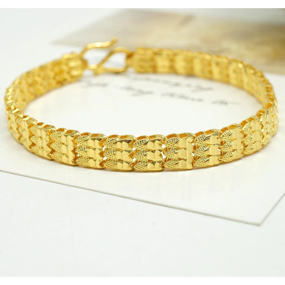 24K Gold Link Bracelet For Women (SJ_3108) – Shining Jewel