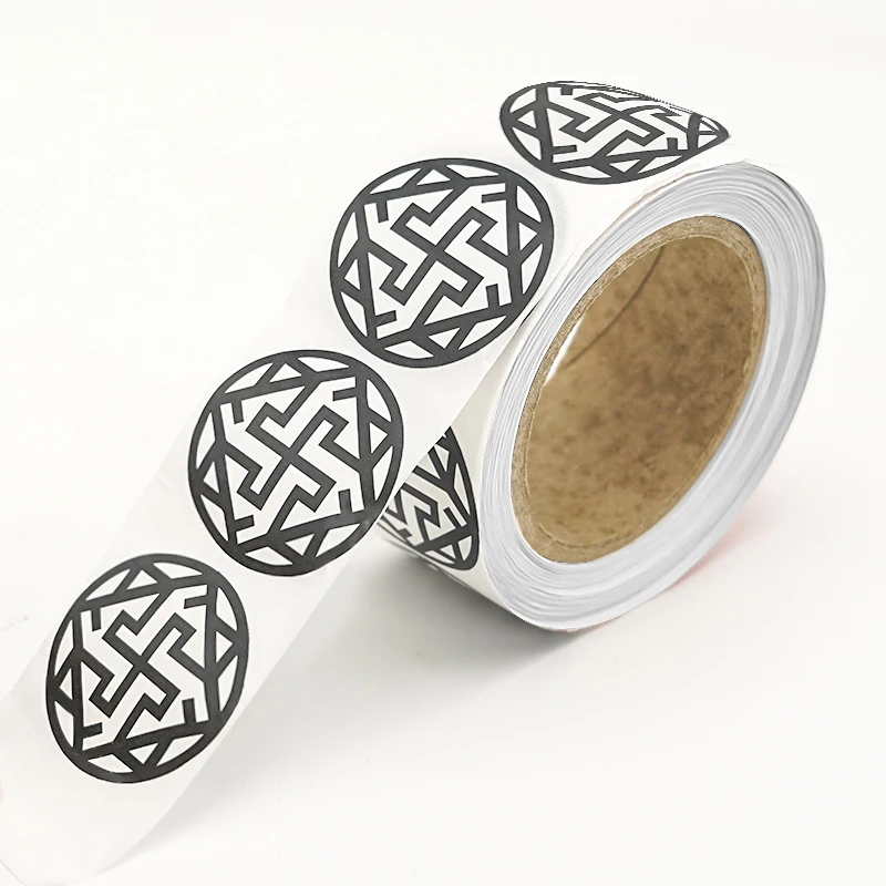 Custom Adhesive Waterproof Round Circle Logo Sticker Printing Roll