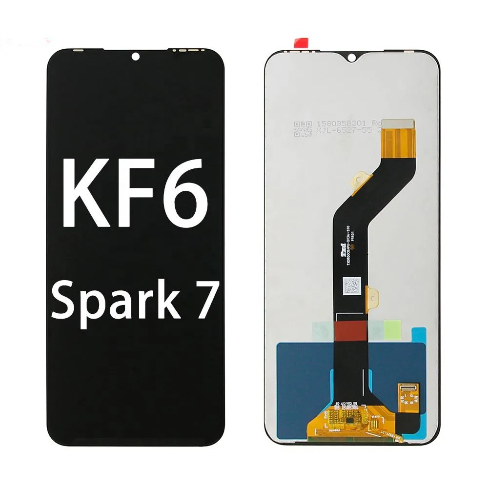 Tecno Spark 7 KF6 用 LCD ディスプレイ＆タッチスクリーン交換部品