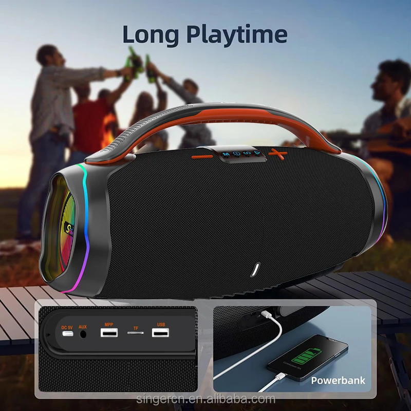 ZQS-X8W Speaker 100W Subwoofer Speaker High Quality Loud Portable Audio  Player A60 Bluetooth Connectivity Home Microphone