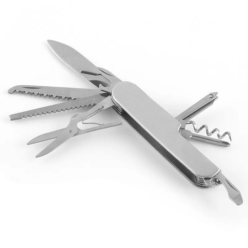 Manufacturer Custom Stainless Steel Multi Functional Folding Knife Survival Outdoor Camping Tool Pocket Swiss Knife