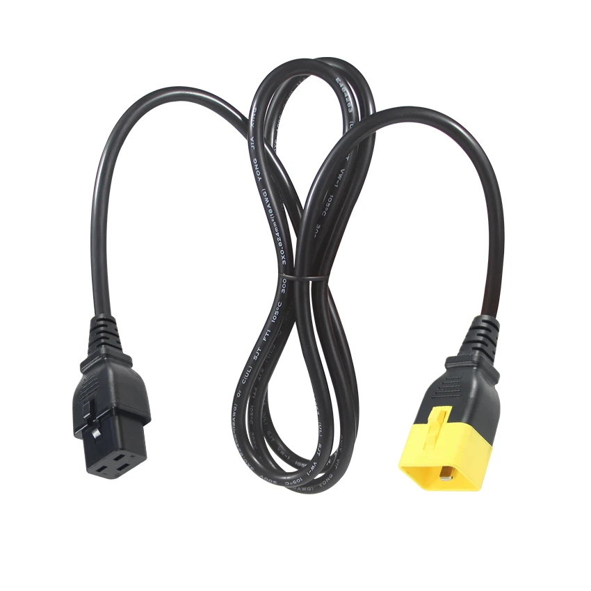 Custom Length Color Braided Iec 60320 C20 to Iec 320 C19 Power Cord for Servers and PDU UPS Cable VDE Approval Cords