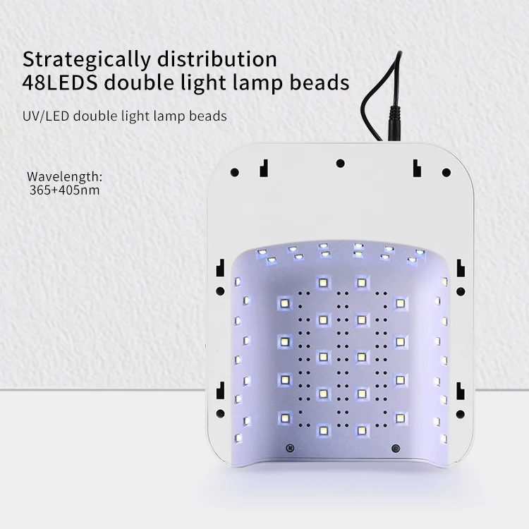 SNRQI T9 ネイルライト　UV/LED SNRQI UV LEDネイルランプ 48W ハイパワーネイルドライヤー 48灯 2in1