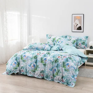 3D Printed Sheets King Size Duvet Cover Set Cotton Pillowcase Botanical Bedding Set