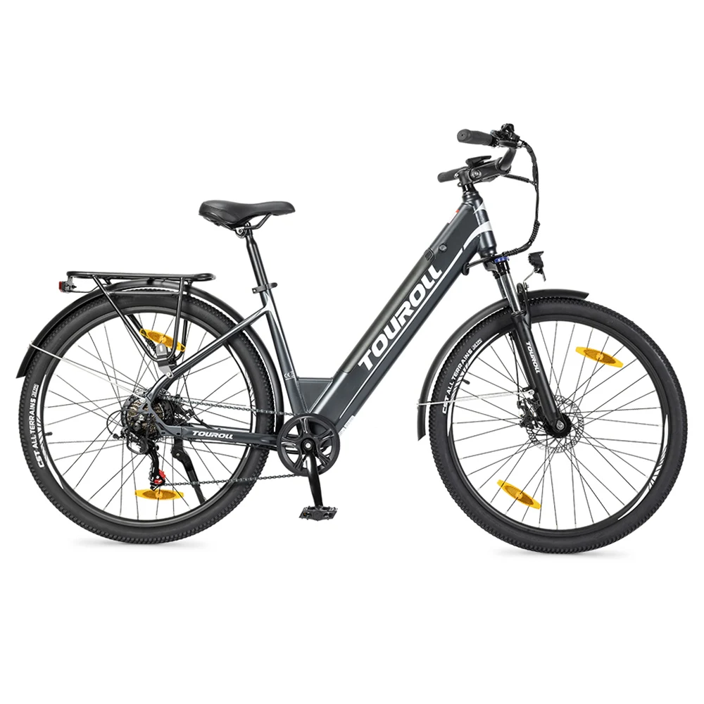 EU Stock City Bike 27,5 Zoll 250W 15,6 Ah Touroll J1ST Trekking rad mit mechanischer Scheiben bremse und E-Bremse