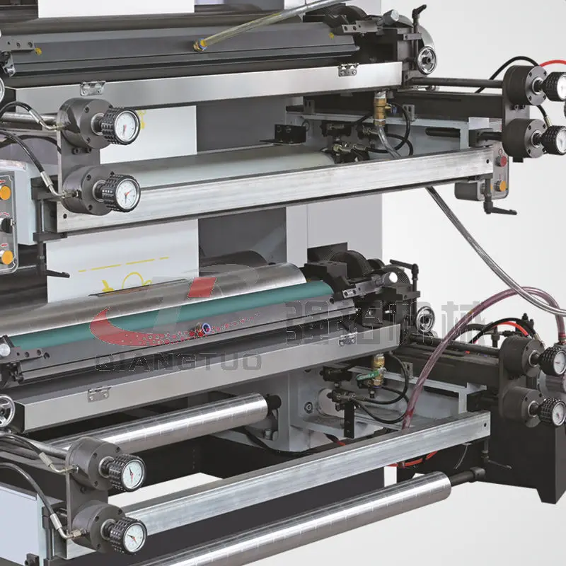 High Speed Stack Type Adhesive Tape Paper Plastic PE BOPP Bag Roll Film 6 Color Flexographic Printing Machine