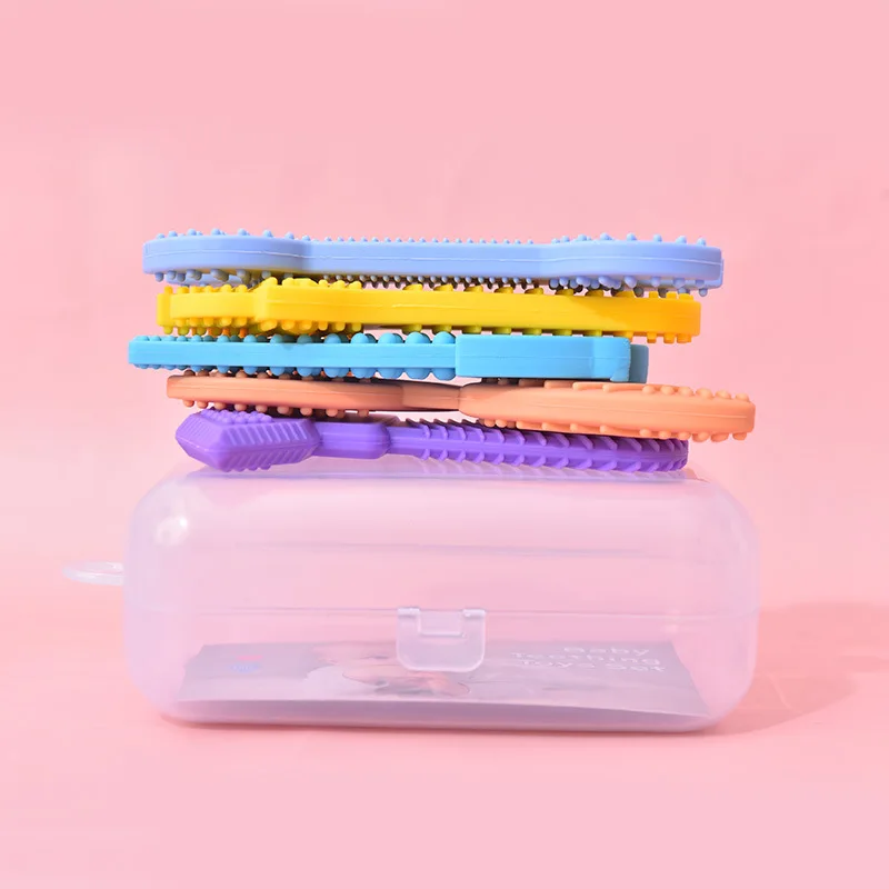 Baby Teethers Sensory Tools Silicone Teether Set Kid Silicone Teethering Toys Baby Chew Toy