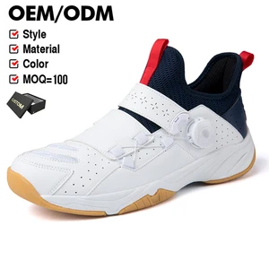 Training Anti-slip Arch Support Men Badminton Shoe Lightweight Shock Absorption Training Tennis Shoes Women Volleyball Shoes