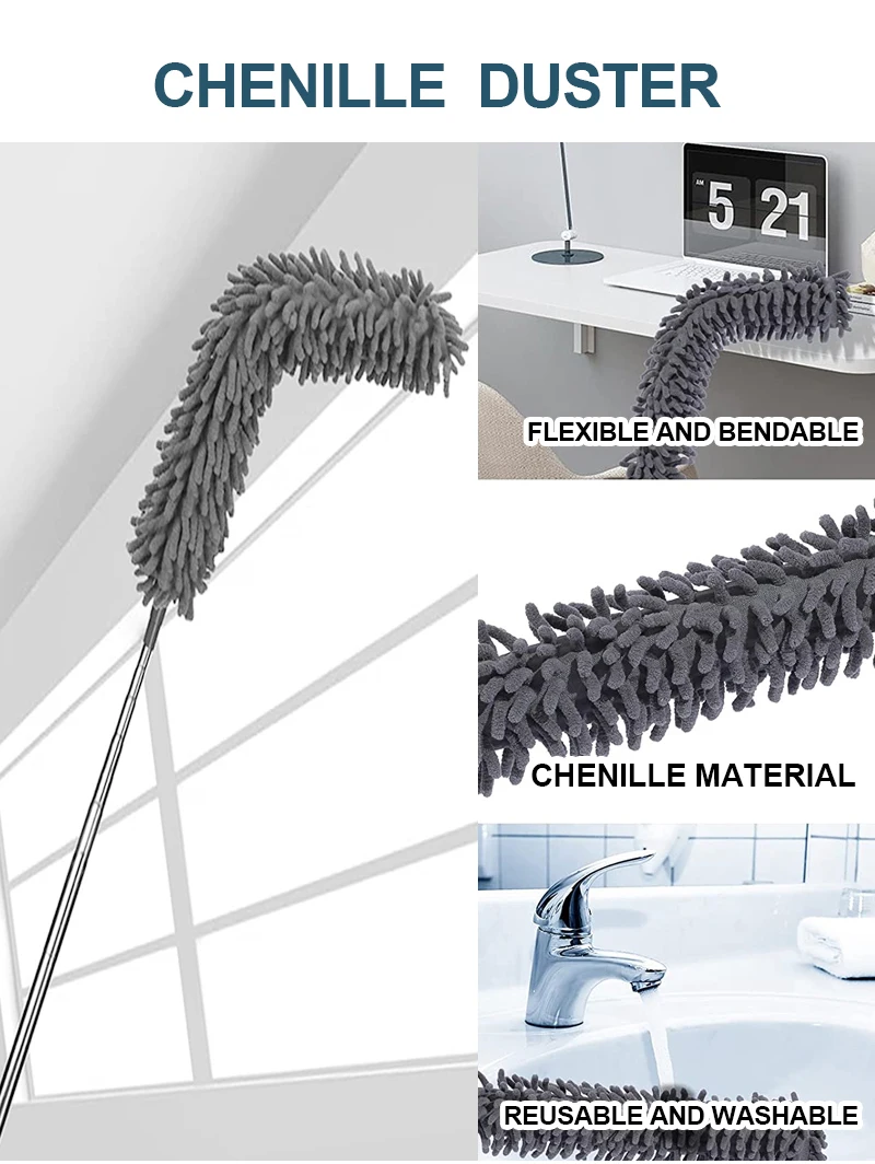 A2309 Home 4pcs 2.5m Handle Room Housekeeping Cleaning Dust Portable