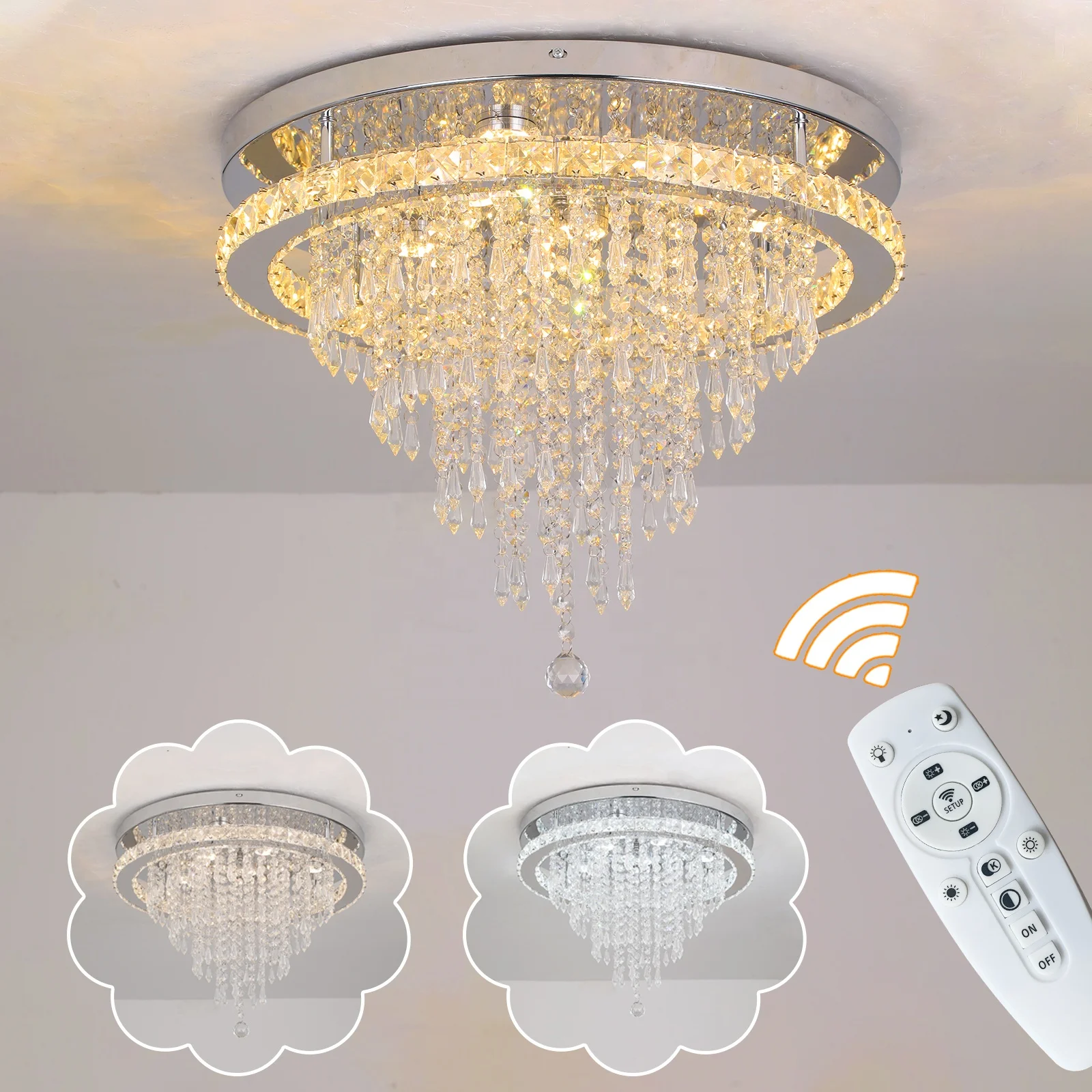 Simple Nordic 41W Dimmable Ceiling Lights Chandeliers for Home for Living Room Use