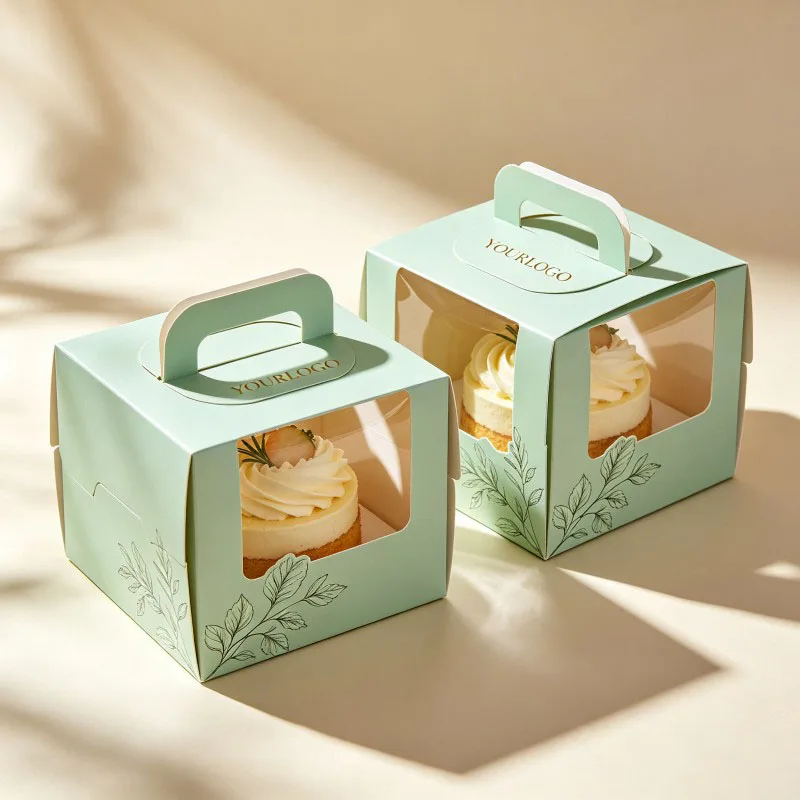 Offerta speciale: scatola personalizzata per torta di compleanno con finestra in plastica, scatola per imballaggio dolci di grado alimentare, vendita all’ingrosso per feste