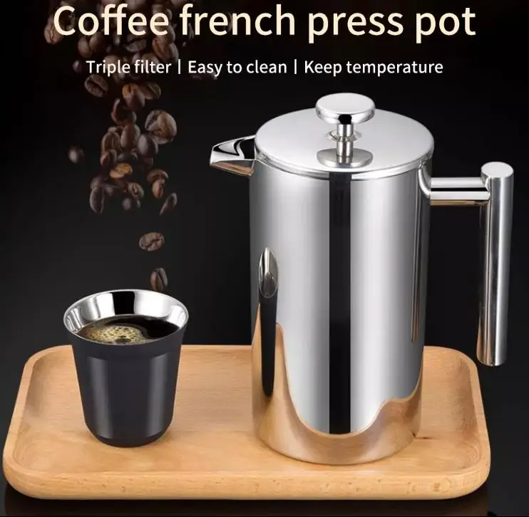 Coffee Plunger Double Wall French Press Coffee 350ml 800ml 1000ml ...